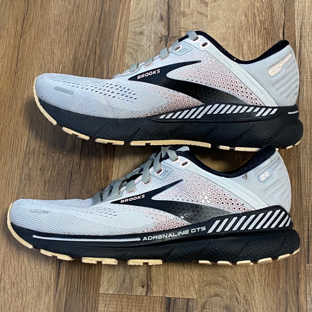 Brooks Adrenaline GTS 22 Womens Grey Black Pink Running Shoes Size 7 - Picture 5 of 8